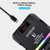 Andoer W64RGB Mini RGB LED Video Light Rechargeable Photography Fill
