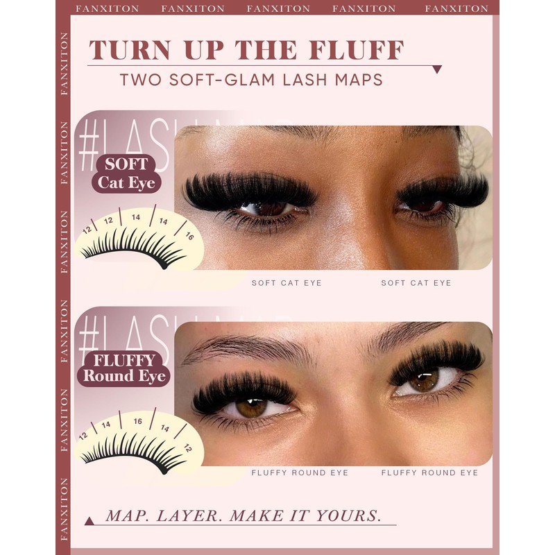Fluffy Lash Clusters 300D D Curl 12-16mm Soft Band Volume