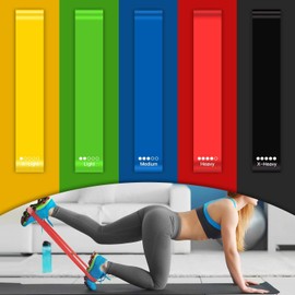 PRECORN Training Band Gymnastics Band Fitness Band Fitness Bands Set of 5 Training Bands Terra Band Thera Band Resistance Bands for Strength Training etc.