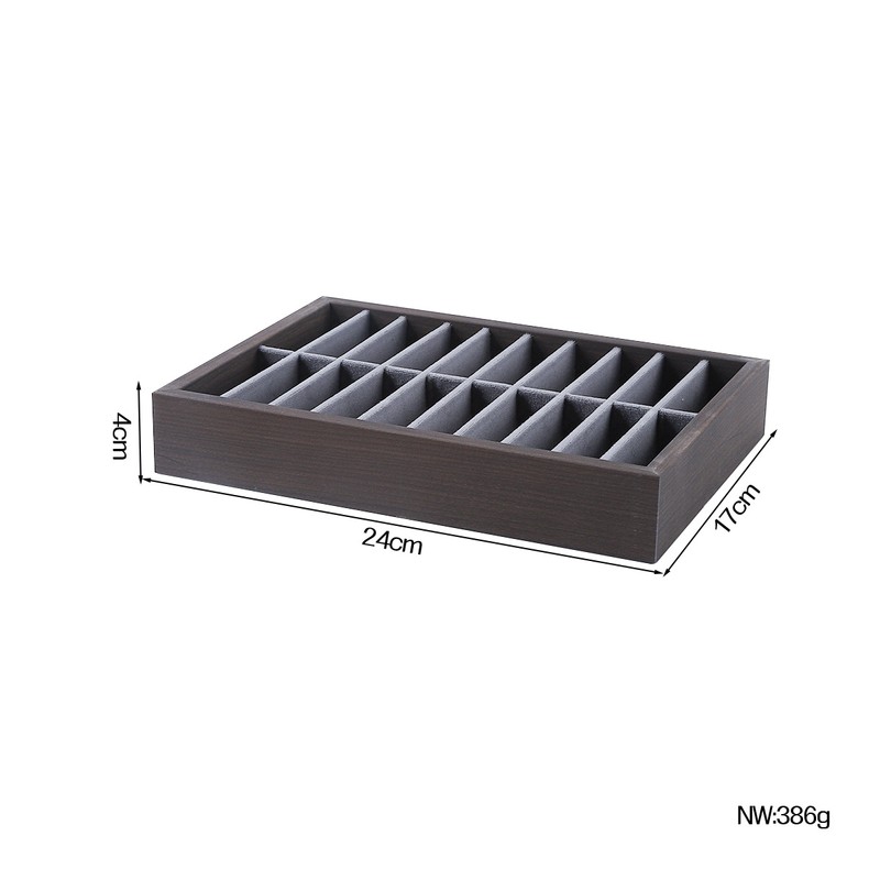 Vellure Jewelry Organizer Drawer – Wooden Velvet Tray for Bracelets