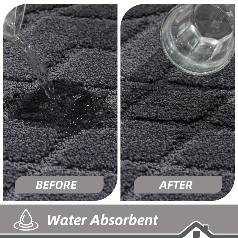 BEQHAUSE Kitchen Rugs Sets of 2 Washable Soft Kitchen Mats