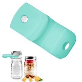 Mason Jar Opener and Canning Tool, Compatible with Mason Jar Lids, Releases Vacuum Seal on Wide Mouth and Regular Mouth, Magnetic Lid Lifter for Canning, Pickling (mint green)