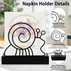 WATUNID Napkin Holder, Black, Metal Snail Shape Tablecloth Dispenser, Tables