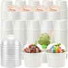 200 Pack Ice Cream Cups with Dome Lids No Hole