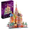 CubicFun Rompecabezas 3D LED Catedral de San Basilio para Adultos