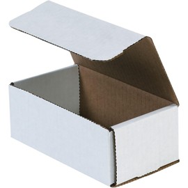 BOX USA BM1575 Corrugated Mailers, 15" x 7" x 5", White (Pack of 50)