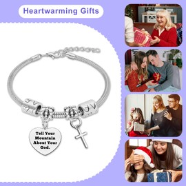 Inspirational Religious Gifts for Women Christian Bracelets for women Faith Gifts Inspirational Bracelets for Women Baptism Gifts for Her Bible Verse Gifts for Women Encouragement Gift First Confirmation Gifts