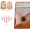 MOOZICA 17 Keys Kalimba Thumb Piano, Solid Mahogany Wood Professional