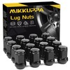 MIKKUPPA 1/2-20 Black Lug Nuts - Replacement for Aftermarket EZGO