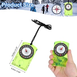 PATIKIL Orienteering Compass, Navigation Hiking Backpacking Compass for Map Reading Survival Outdoor Exploring, Green