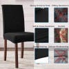 Oufeng Dining Room Chair Seat Covers Elastic strap 4 Pack