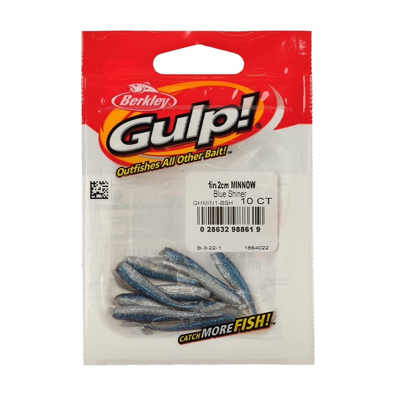 Berkley Gulp! Minnow Fishing Soft Bait, Blue Shiner