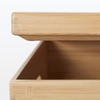 MUJI Overlapping Bamboo Rectangular Storage Boxes, Storage Items, Half Lid,