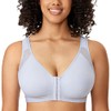 DELIMIRA Women's Full Coverage Front Closure Wire Free Back Support
