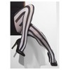 Fever Black and White Striped Tights