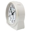 Seiko Clock PYXIS NR451W Alarm Clock, Analog White Pearl, 3.5