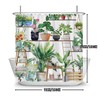 Yanutan Bohemian Plant Shower Curtain, Spring Green Plants Flower Shower