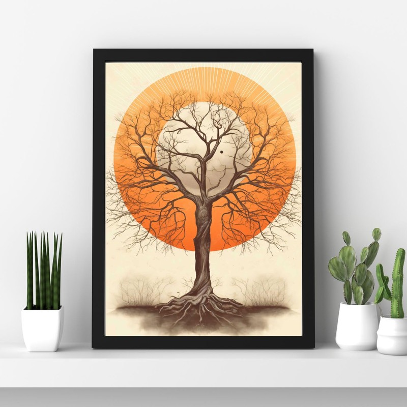 Spiffing Prints Solstice Tree – Botanical Print Featuring Tree of