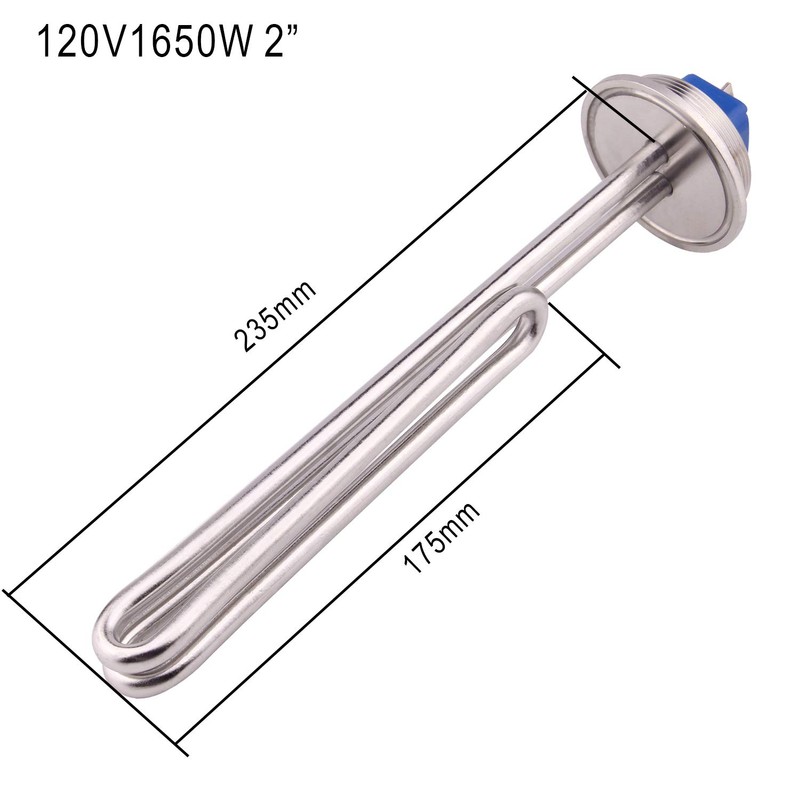 DERNORD 2 Inch (OD64) Tri-clamp 120V 1650W Foldback Heating Element