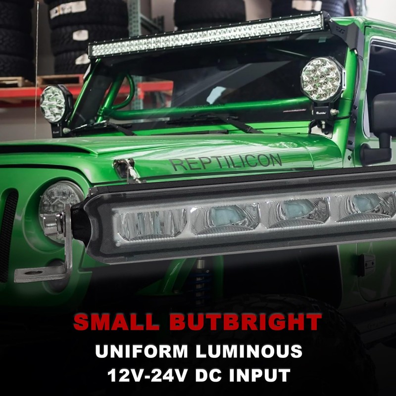 BLUEMOTOR Super Slim LED Light Bar,Single Row LED Work Driving