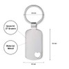 Key Ring with Heart Cut-Out and Engraving "Eigenschaften Papa" -