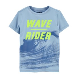 OshKosh B'Gosh Boys' Rashguard, Breck Blue Wave Rider, 7