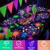 APUXXJUPA Neon Paper Plates - Glow in The Dark Party