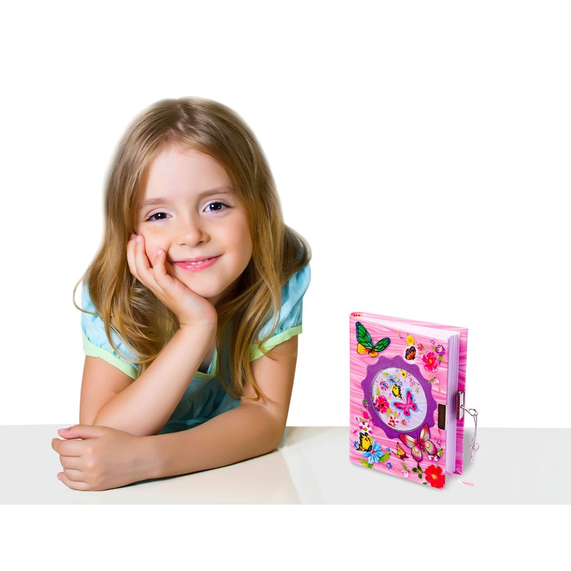 small foot 8072 Girls Diary "Butterflies", children's book with lock,