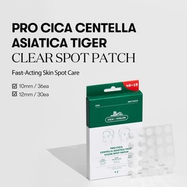 VT Cosmetics Pro CICA Centella Asiatica Acne Spot Patch – 66 Patches (0.04" & 0.05") for Pimples & Blemish Treatment
