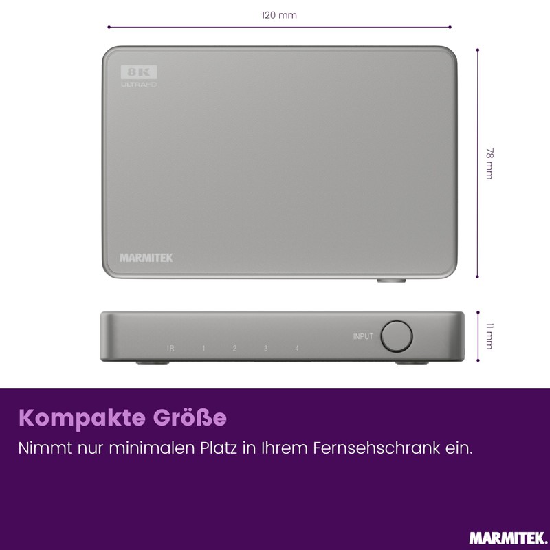 Marmitek Connect 740-8K HDMI Switch 4 ON 1 Off 4K120