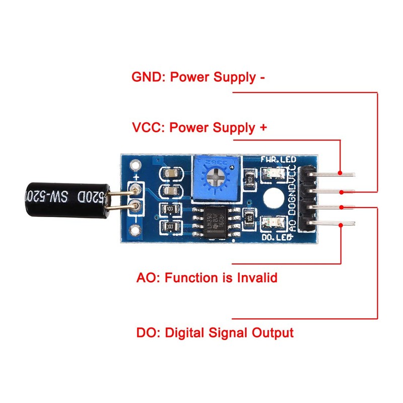 uxcell Angle Sensor Module SW-520D Ball Switch Tilt Sensor Module