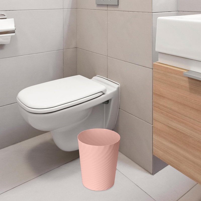 VKPLITE Small Plastic Trash Can - 2 Gallon - Pink