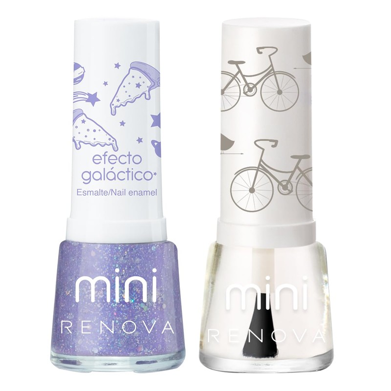 Renova Esmaltes para Uñas Mini duo Galaxia y Brillo cada