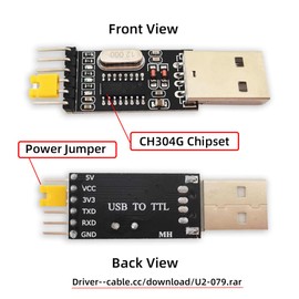 NFHK Convertidor USB 2.0 Tipo A a TTL, módulo UART STC, Programador Serial CH340G, Adaptador CH340 de 3.3 V y 5 V, reemplazo PL-2303.