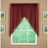 Today's Curtain Emelia Original Voile Swag Pair 38", Burgundy, 60"W