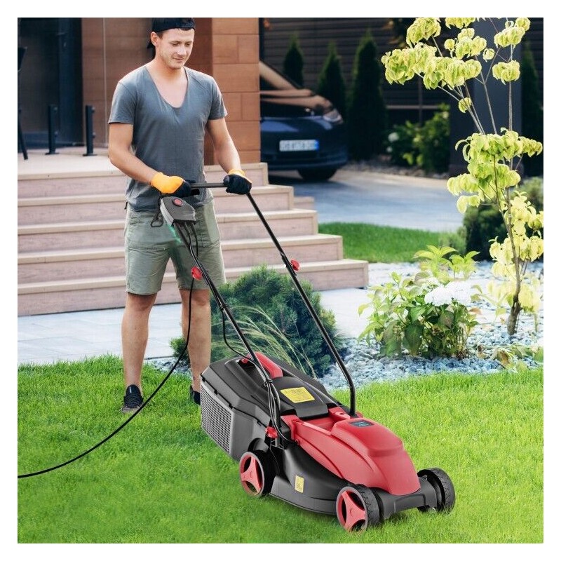 Costway 12-AMP Electric Lawn Mower Corded 13.5" Adjustable Height With