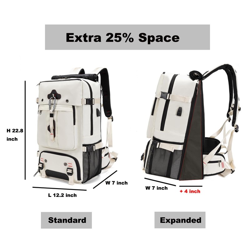ODSSTAIPS Backpack for Traveling On Airplane,Expandable Carry On Laptop Backpack