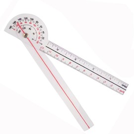 YJRUNFU Goniometer Angle Meter Rotatable Multi-functional Transparent Professional Goniometer Plastic 180 Degree Measuring Tool Angle Measuring Instrument Goniometer Rehabilitation Portable Orthopedic