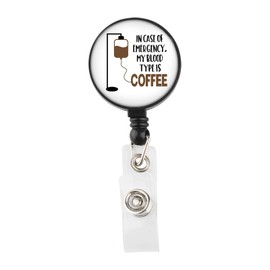 Coffee Inspired Badge Reel Coffee Lover Gift Coffee Drinker Gift Coffee Barista Gift (Coffee Badge CA)