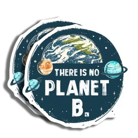 Save The Earth Stickers - Environmental Awareness Stickers - Eco-Friendly Motivational Stickers - 2 Pack - 5" On Longest Side - Made in USA - PLDFS4214