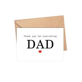 Yanashop88 Thank You For Everything Dad Card - Thank You Card - Dad Card - Father's Day Card - Card For Him - Greeting Card For Birthday- Anniversary - Note Card - Thank You For Everything