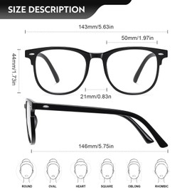 ZEHEXA Reading Glasses for Women Men Blue Light Blocking Readers Lightweight Computer Eye Glasses Frames - Anti Glare UV Fashion Cheaters 1.25