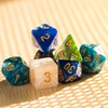 Cusdie 5 Sets/35 Pcs DND Dice Polyhedral Dice Set, Pearl