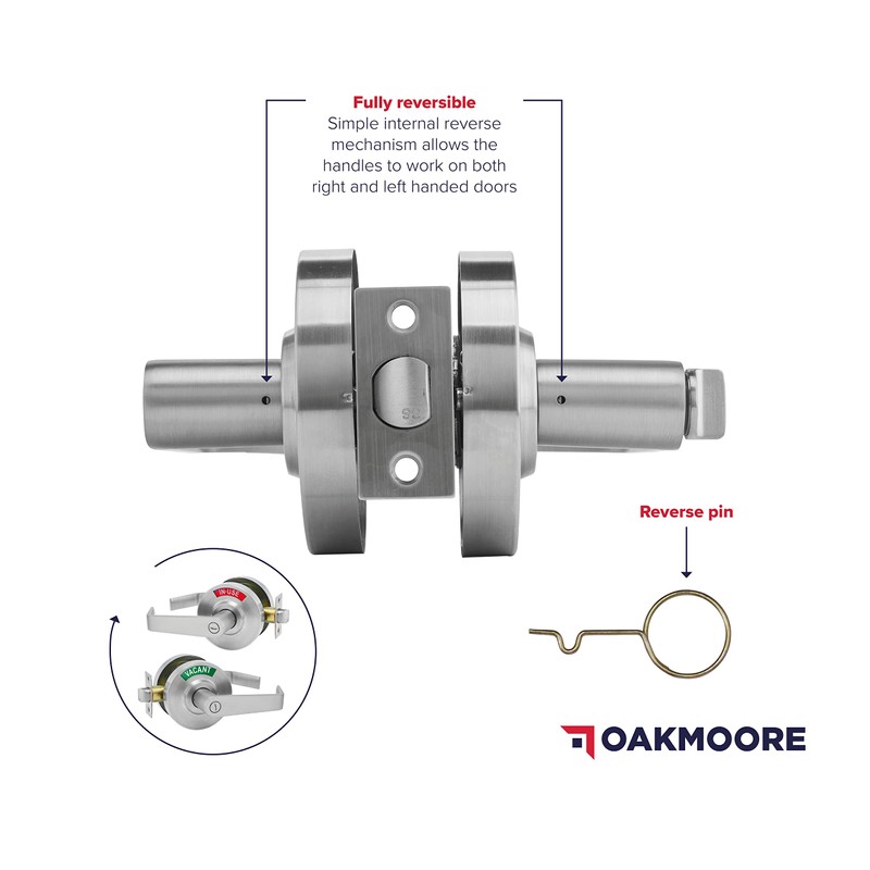 OAKMOORE Commercial Door Handle | Vacant Occupied & Commercial Restroom