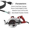 95104L Heavy-Duty Replacement Power Cord for SKILSAW Worm Drive Saws