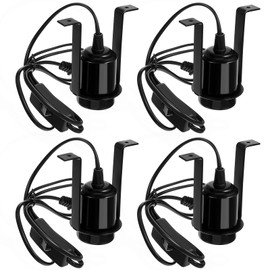 VIHOSE 4 Pcs Reptile Ceramic Heat Lamp Holder Pet Heater Bracket Reptile Light Fixture Heat Lamp Fixture for Heat Lamp Bulb Amphibian Pet Terrariums Habitat Lizard Tortoise, No Bulb Included (Black)