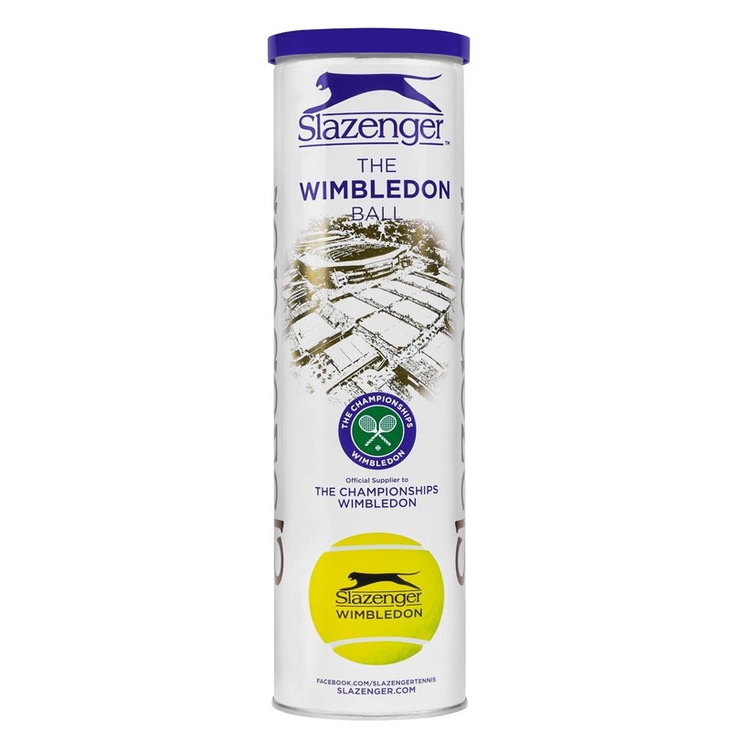 Slazenger Wimbledon Tennis Balls Tube of 4 Yellow One Size