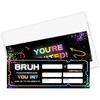 Games Retro Brun Birthday Party Invitation Set, 20 Double Sided