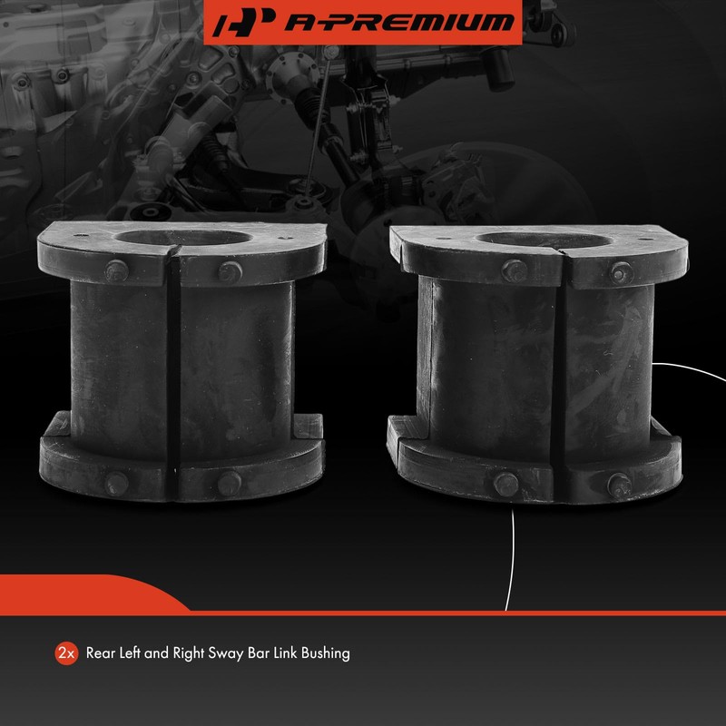 A-Premium 2 x Rear Sway Bar Bushing Kit, Compatible with