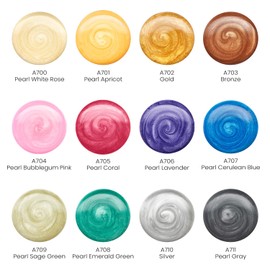 Arteza Metallic Gouache Paint, 12 Colors, 12ml, 0.4 US fl oz Tubes, Water-Based Paint for Canvas and Paper, Art Supplies for Professionals, Students, and Kids